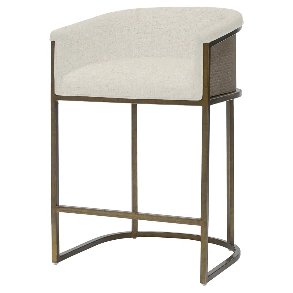 Donovan Counter Stool - Beige, Performance Fabric image