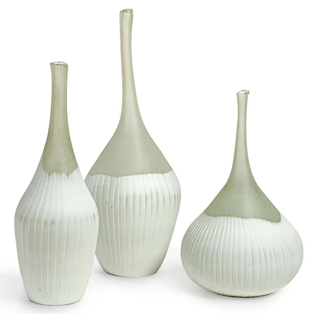 Eden Small Decorative Table Vase - White, Glass