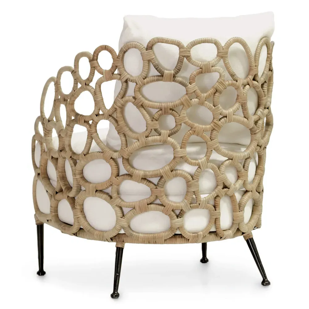 Ella Round Occasional Chair - Brown, Rattan