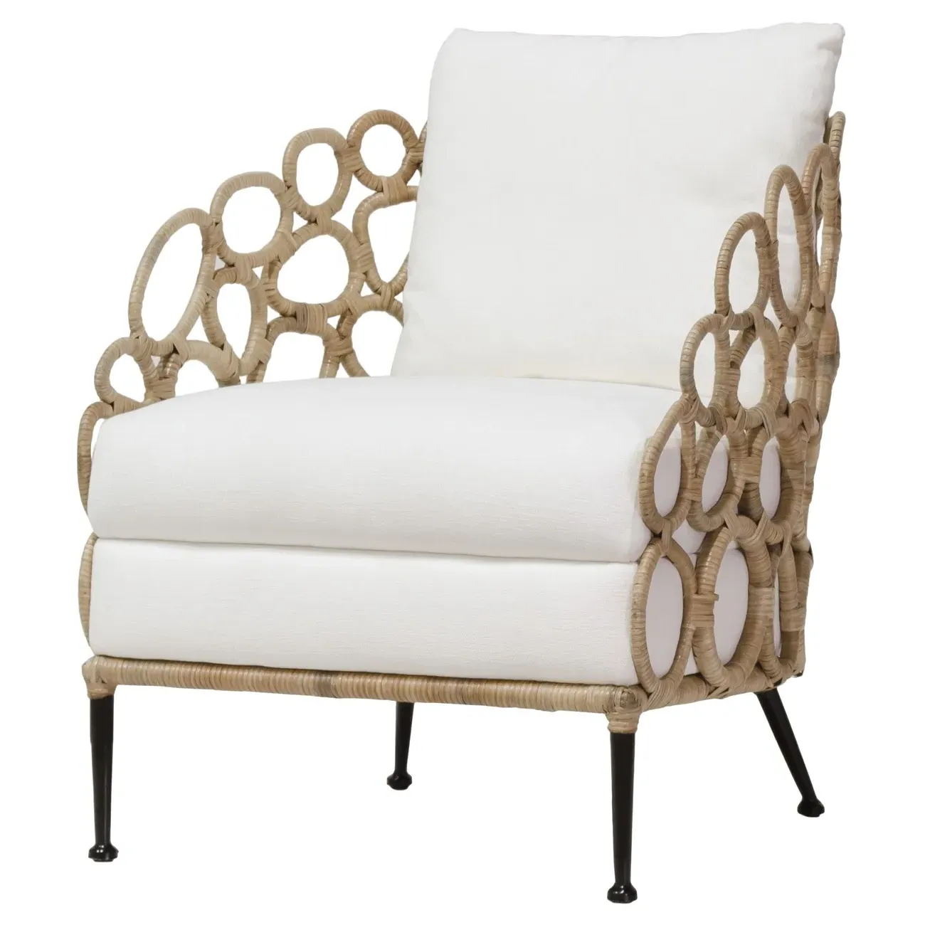 Ella Round Occasional Chair - Brown, Rattan image