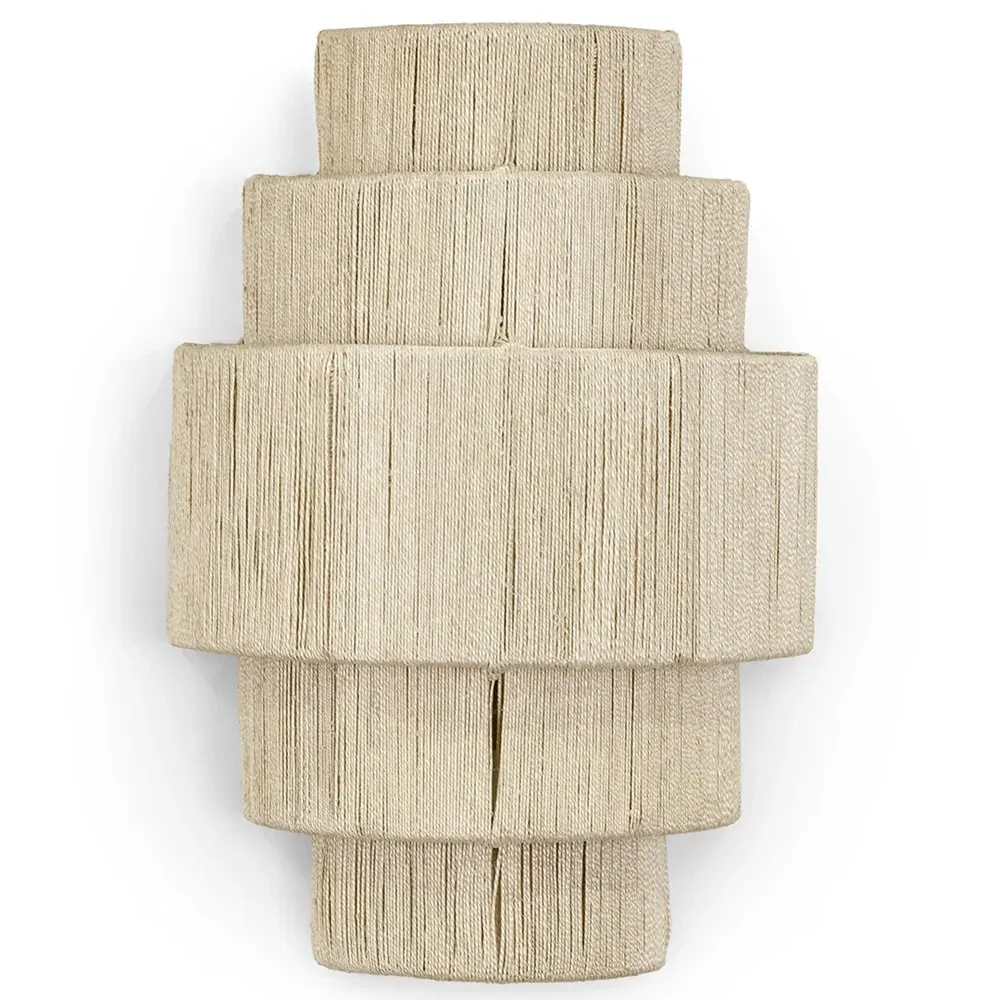 Everly 5-Tier Wall Sconce - Brown, Abaca Rope