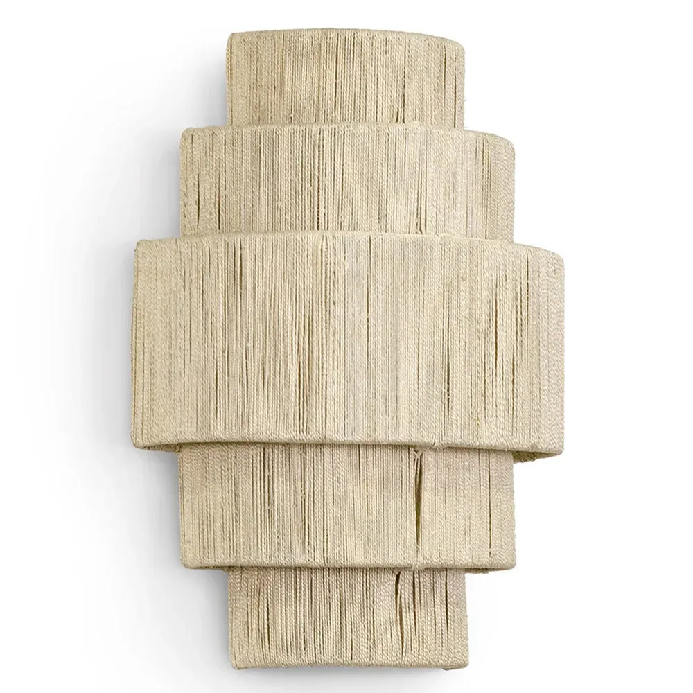 Everly 5-Tier Wall Sconce - Brown, Abaca Rope