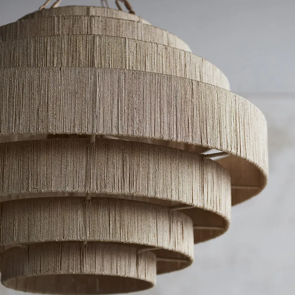 Everly Large Woven Pendant Light - Natural, Abaca Rope