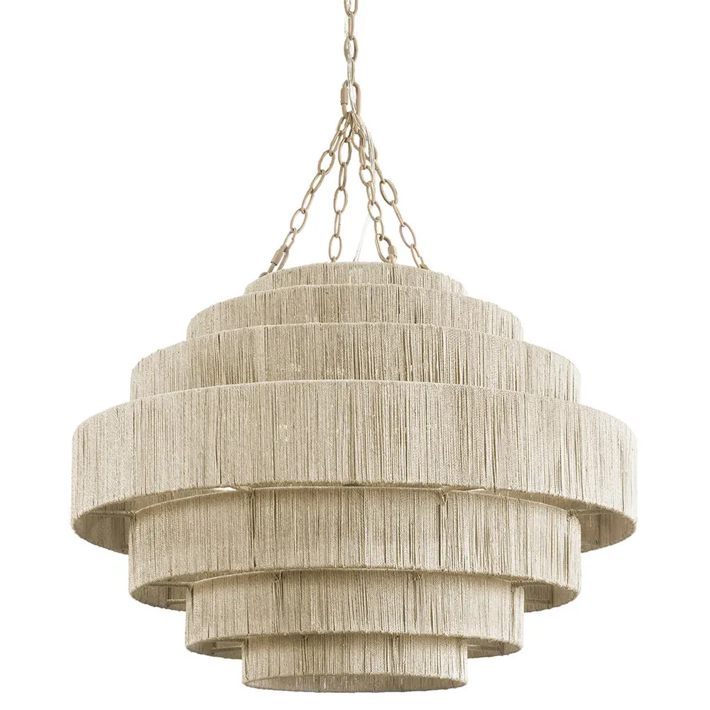 Everly Large Woven Pendant Light - Natural, Abaca Rope