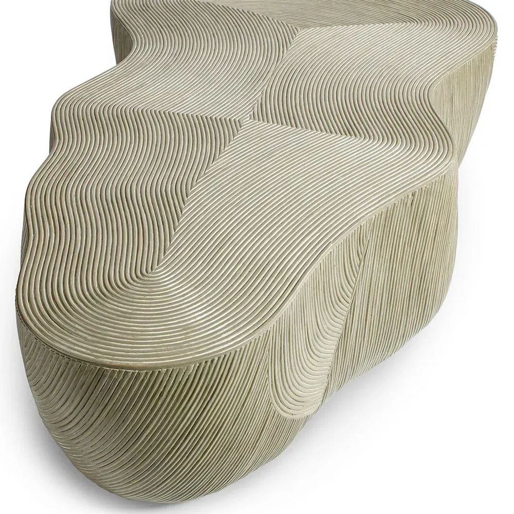 Fairfax Freeform Coffee Table - Brown, Rattan