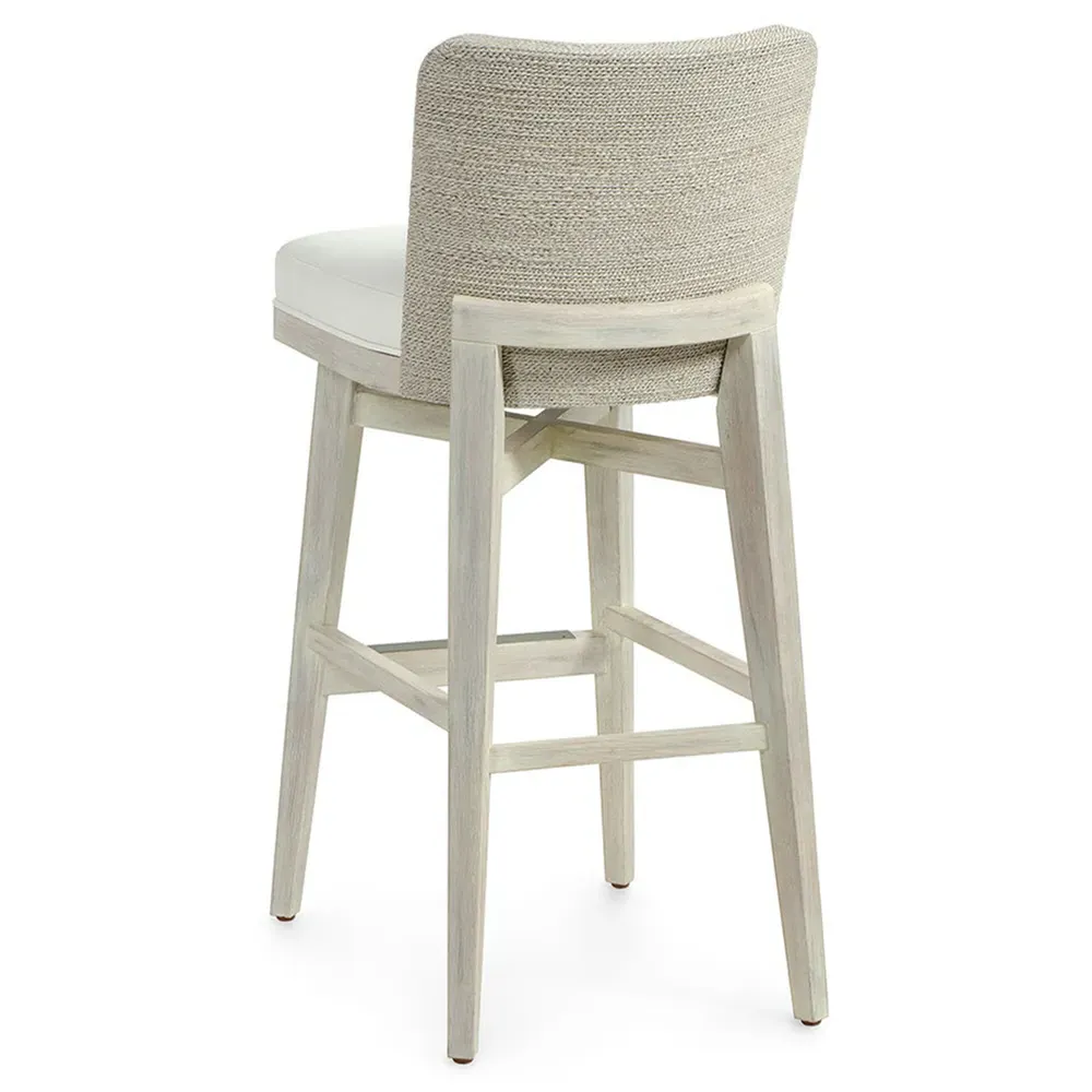 Francis Bar Stool - Whitewash, Hardwood
