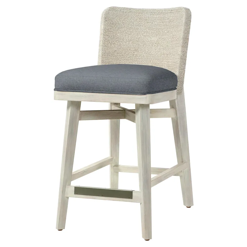 Francis Counter Stool - Blue Slate, Performance Fabric