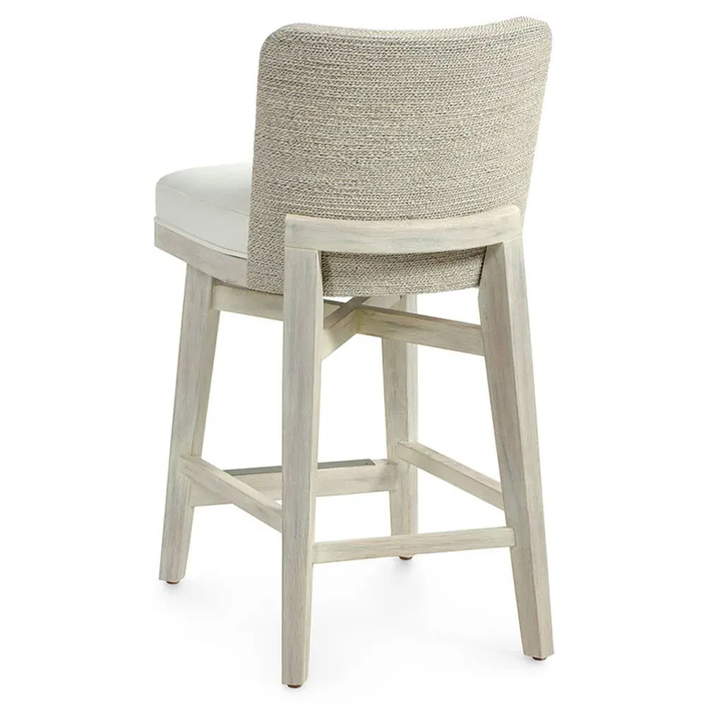 Francis Counter Stool - Whitewash, Hardwood