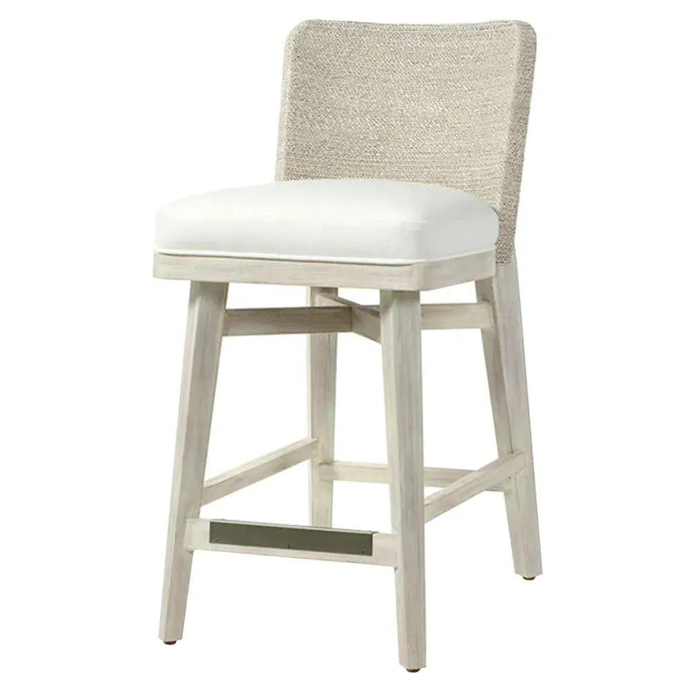 Francis Counter Stool - Whitewash, Hardwood