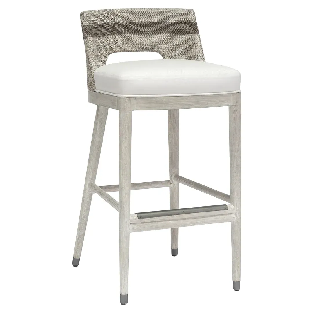 Fritz Bar Stool - White, Lampakanai Rope