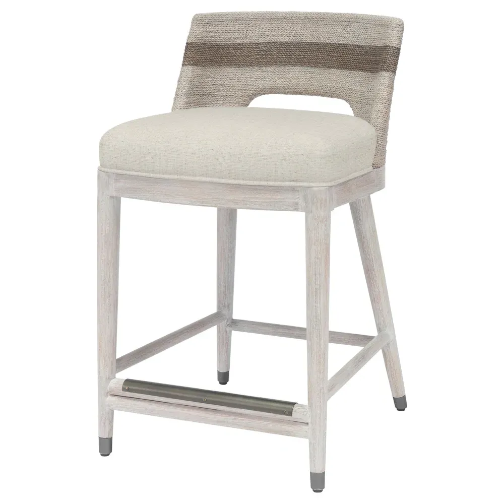 Fritz Counter Stool - Beige, Performance Fabric