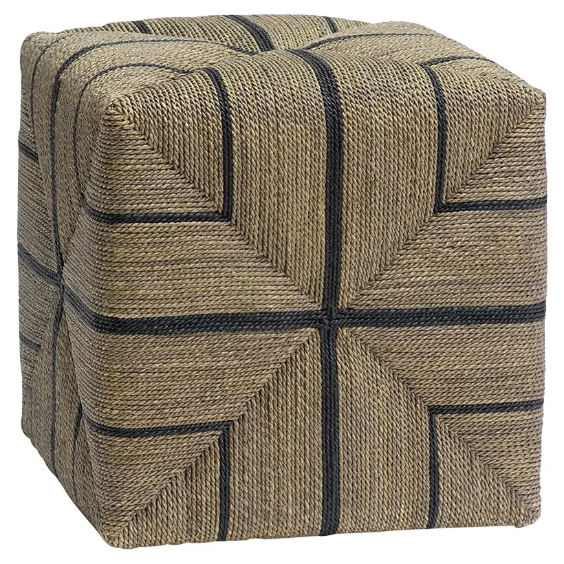 Fritz Square Ottoman - Dark Grey, Lampakanai Rope image