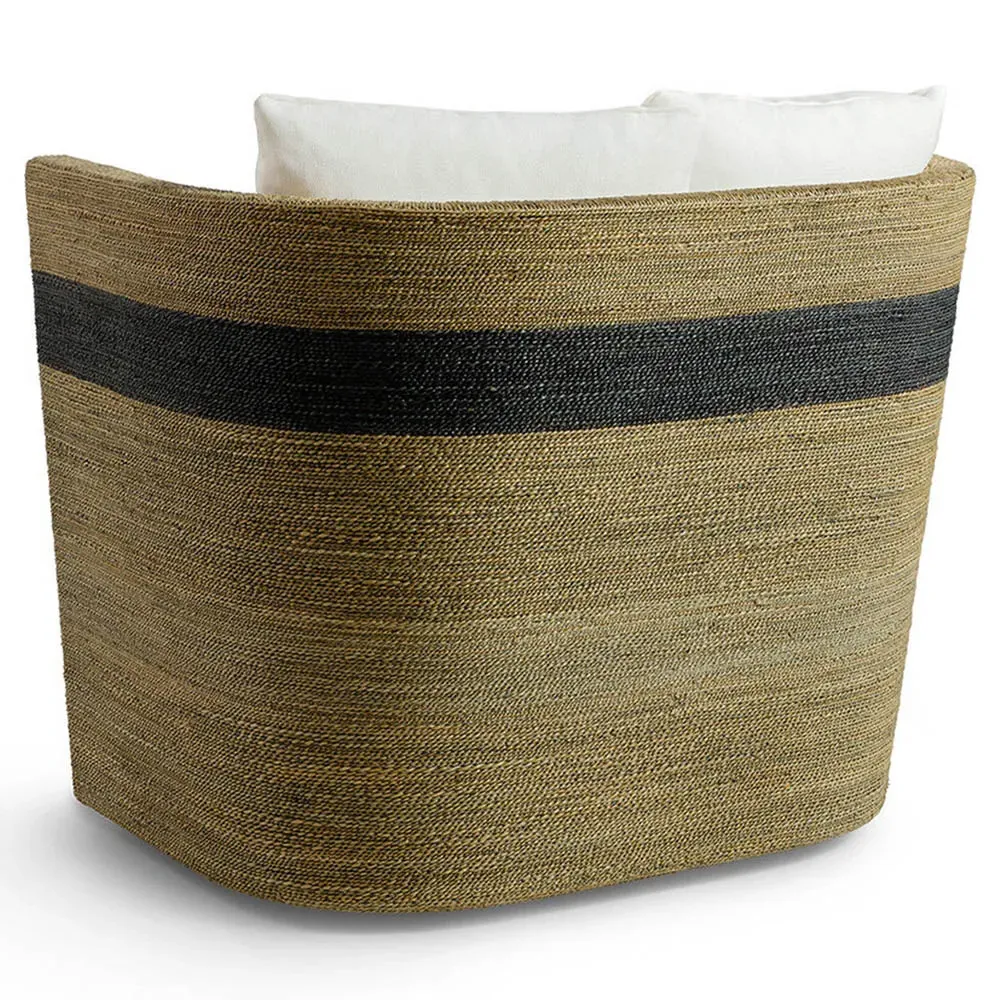 Fritz Swivel Barrel Chair - Brown, Lampakanai Rope