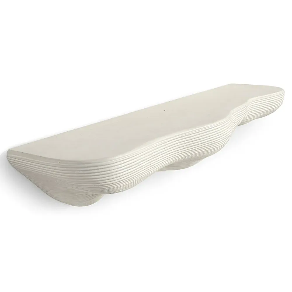 Glacier Wall Shelf - White, Stonecast