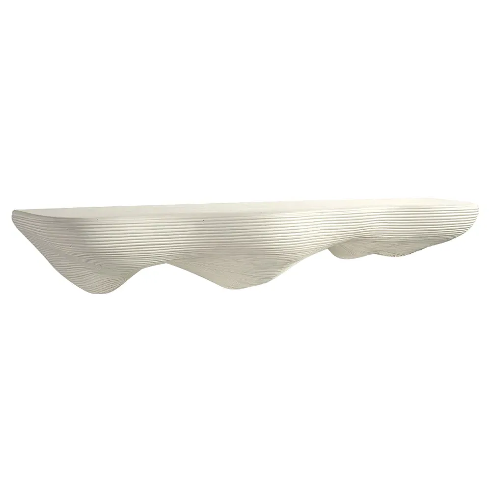 Glacier Wall Shelf - White, Stonecast