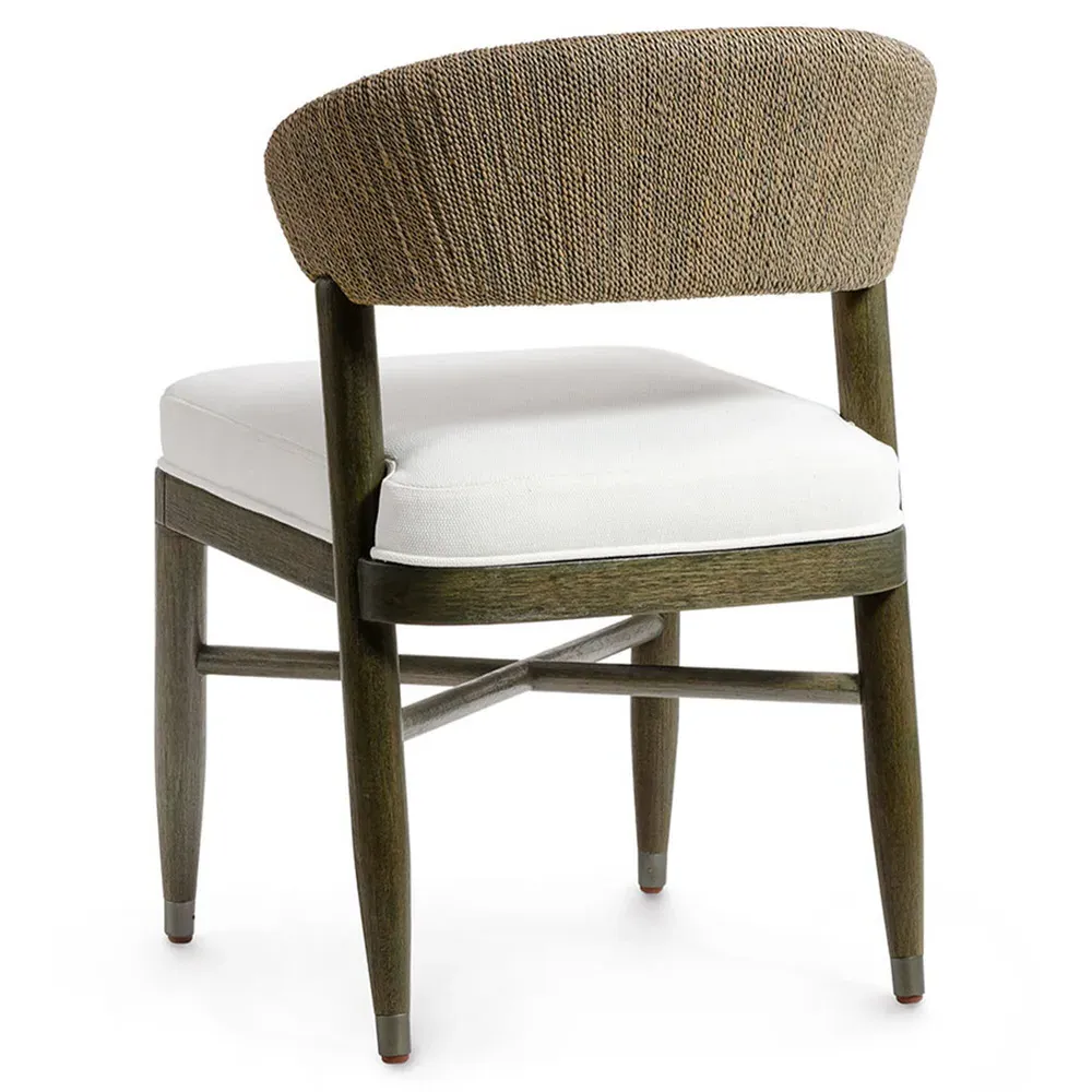 Gordon Rope Dining Side Chair - Ash Grey, Performance Fabric