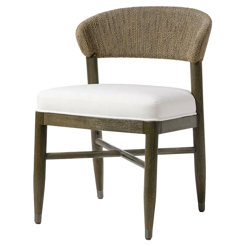 Gordon Rope Dining Side Chair - Ash Grey, Performance Fabric image