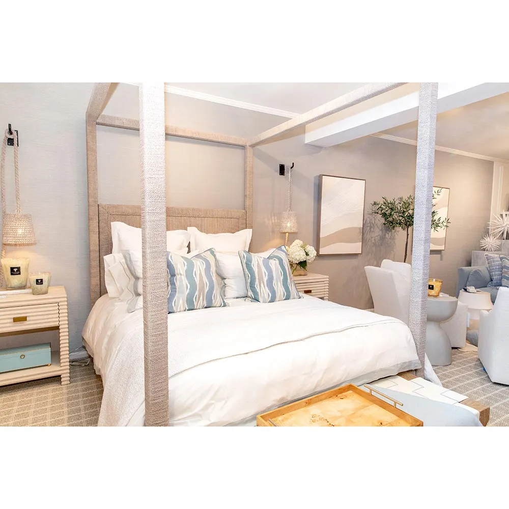 Green Oaks Hanging Wall Pendant - White Sand, Abaca Rope