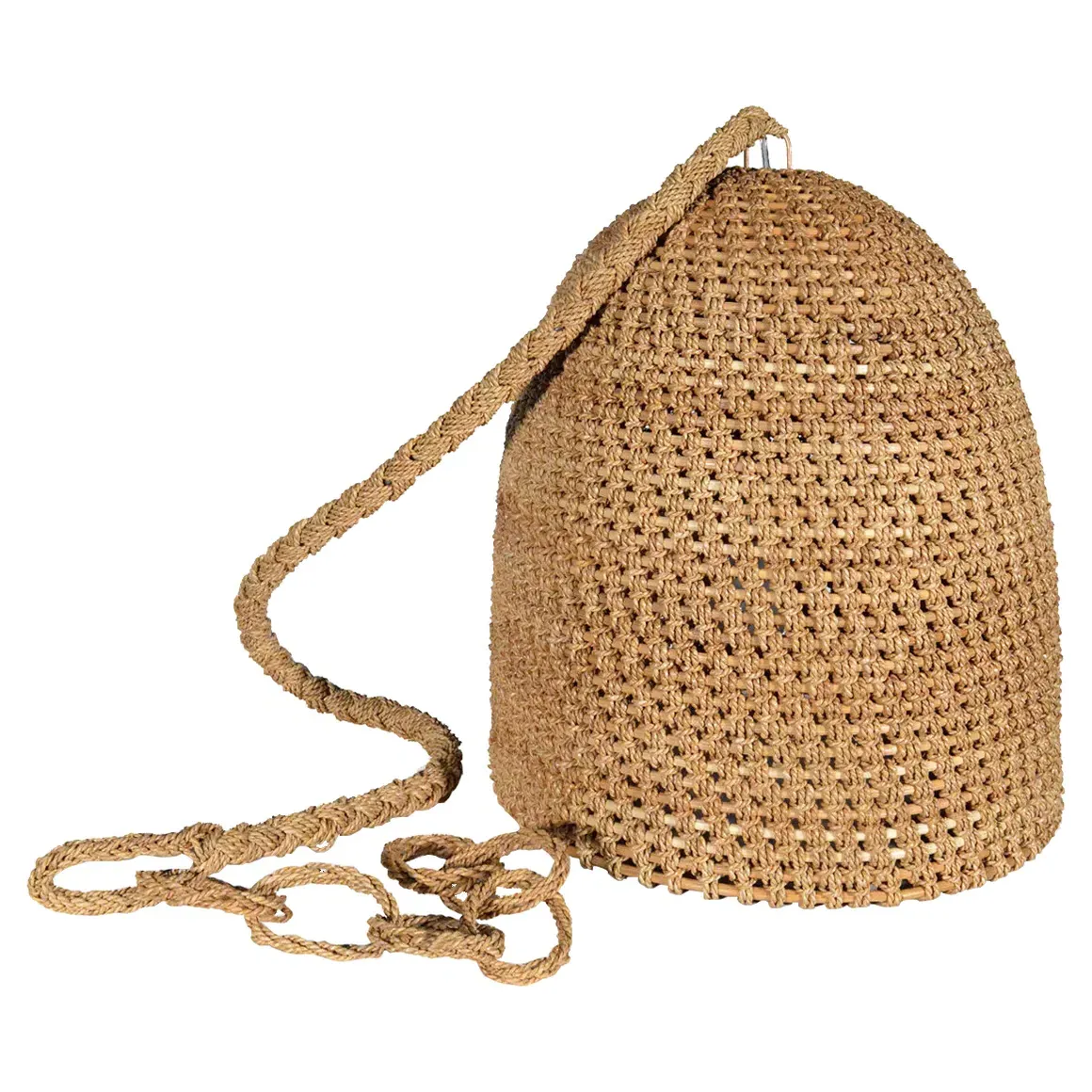 Green Oaks Rope Rattan Woven Pendant - Beige