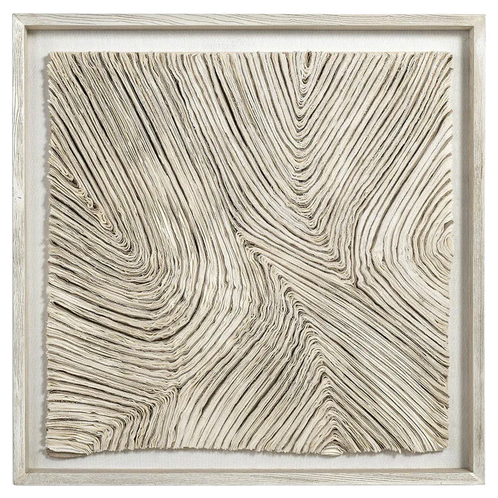 Harlowe Abstract Mixed Media Wall Art - Natural, Oak