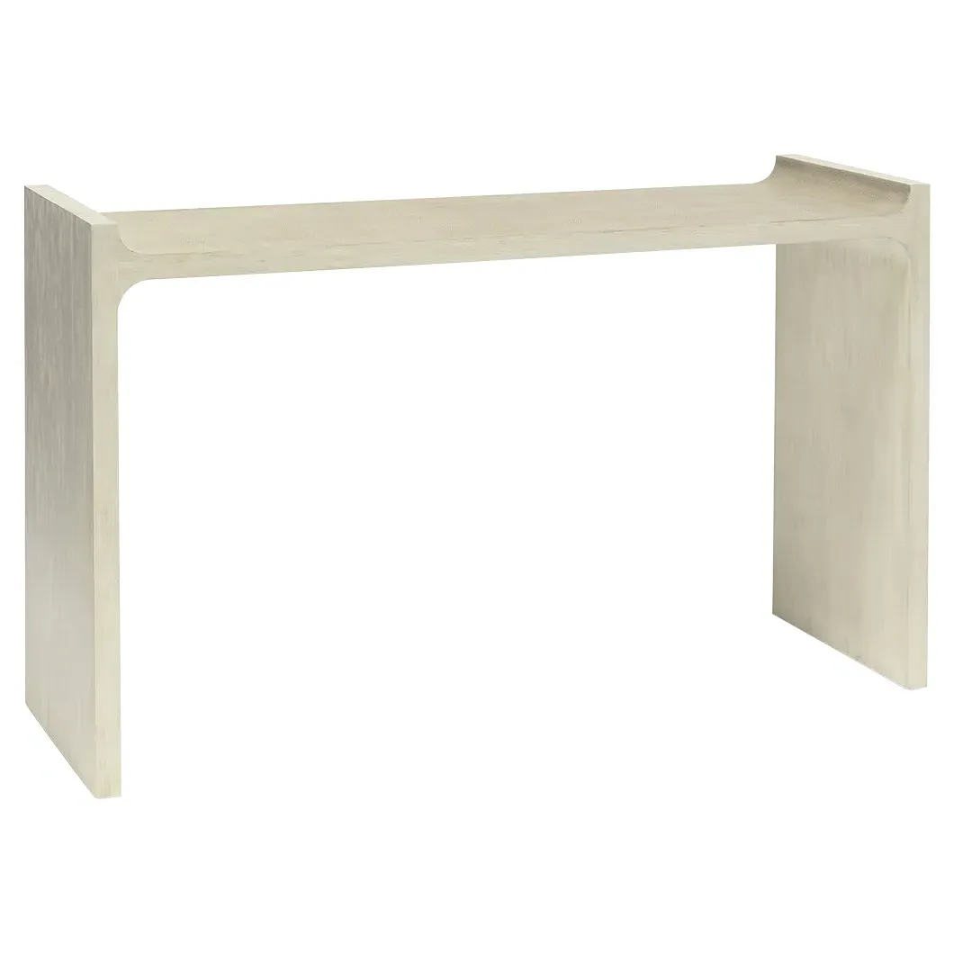 Harper Rectangular Console Table - Beige, Faux Shagreen image