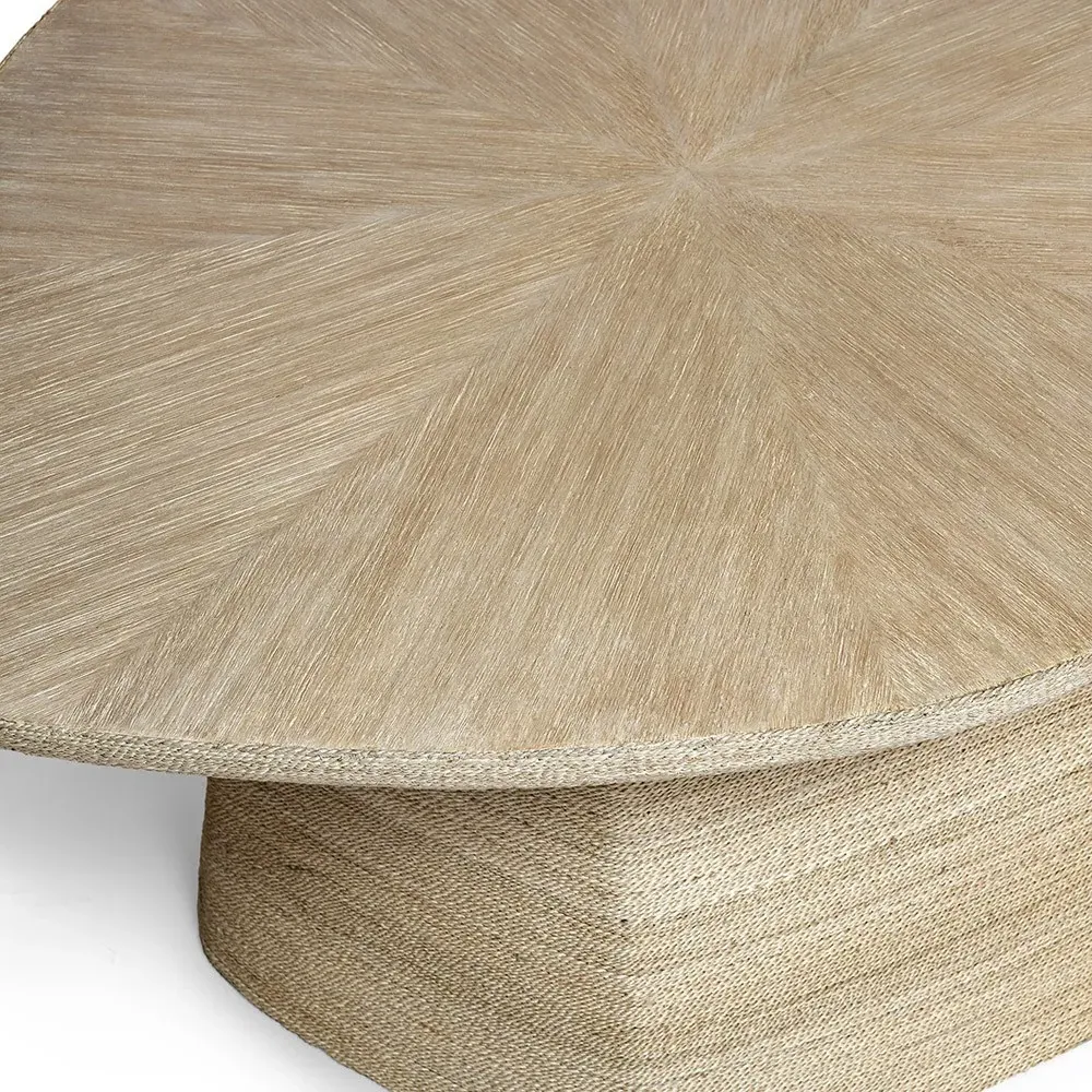 Iliana Woven Abaca Coffee Table - Brown