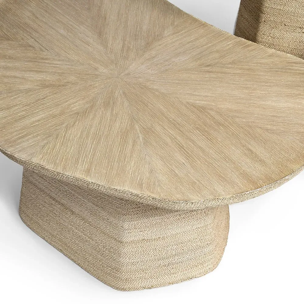 Iliana Woven Abaca Coffee Table - Brown