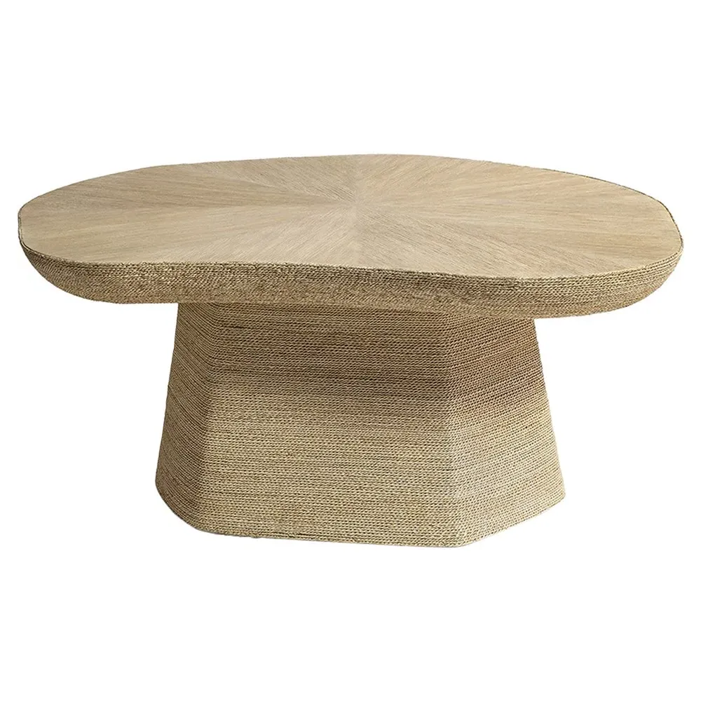 Iliana Woven Abaca Coffee Table - Brown