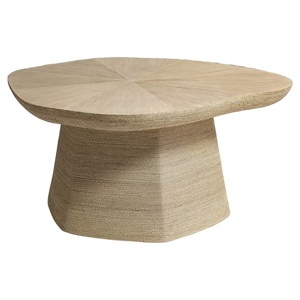 Iliana Woven Abaca Coffee Table - Brown