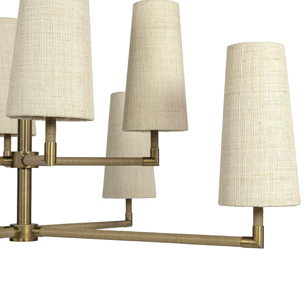 Irving Chandelier - Beige, Raffia