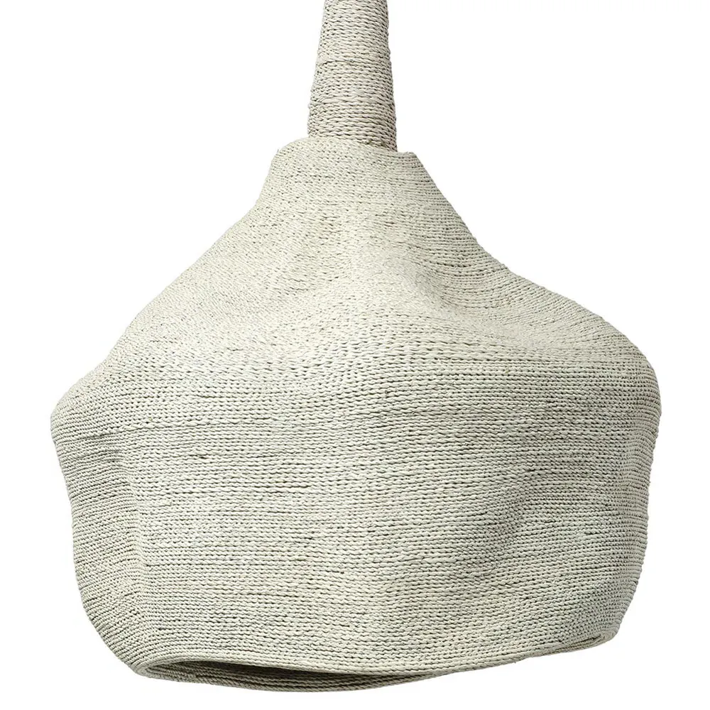 Jaden Shaded Chandelier - White, Rope