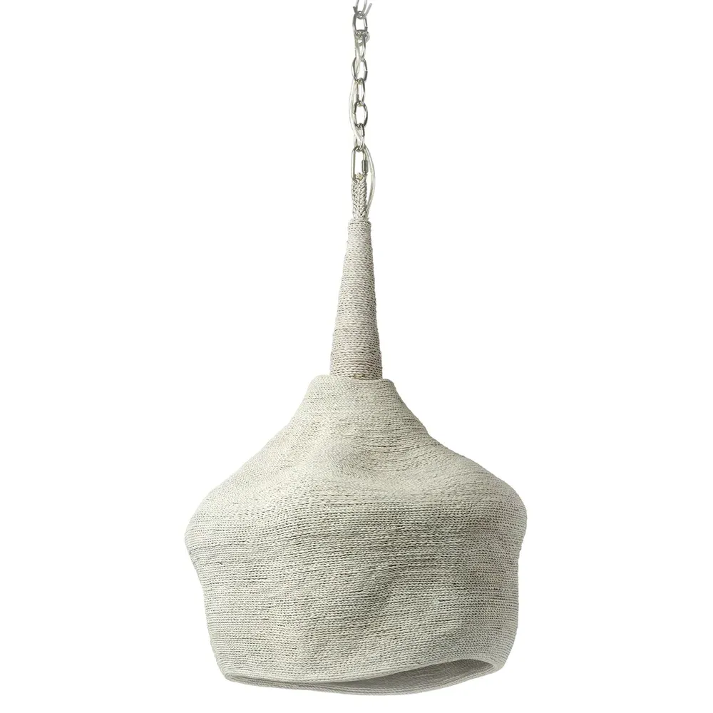 Jaden Shaded Chandelier - White, Rope