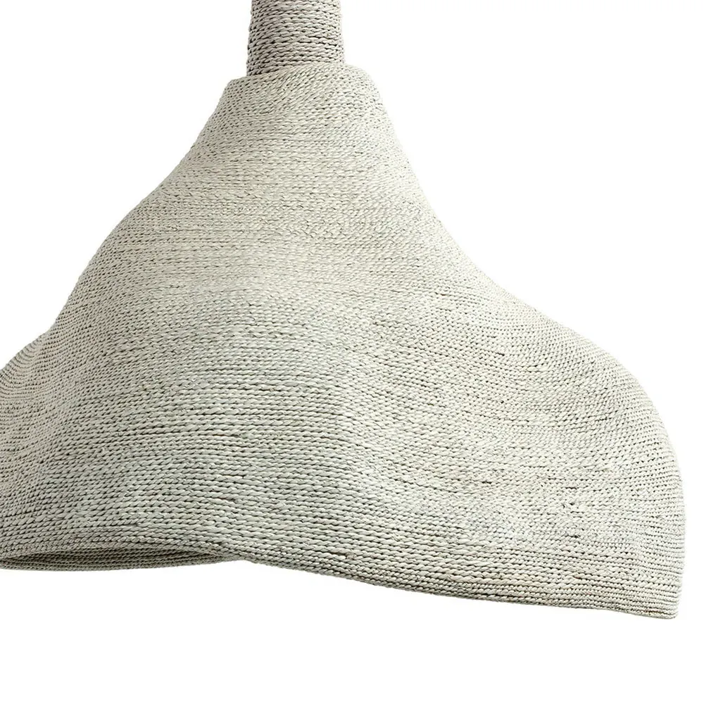 Jaden Wide Shaded Chandelier - White, Lampakanai Rope