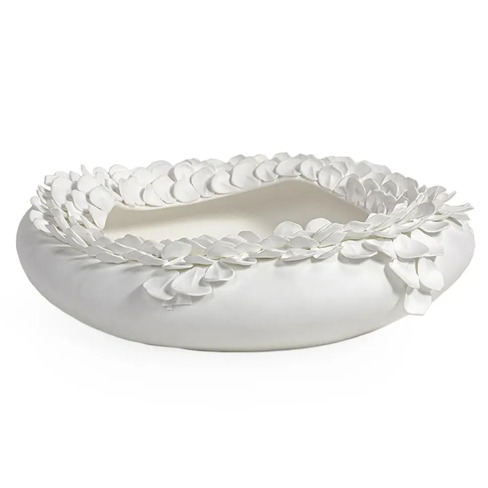 Jasmine Decorative Bowl - White, Bone China