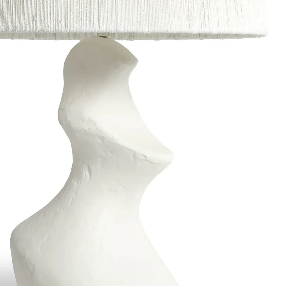 Kaden Bedside Table Lamp - White, Stonecast