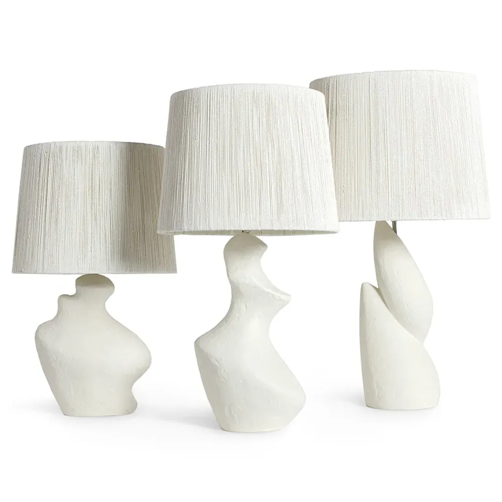 Kaden Bedside Table Lamp - White, Stonecast