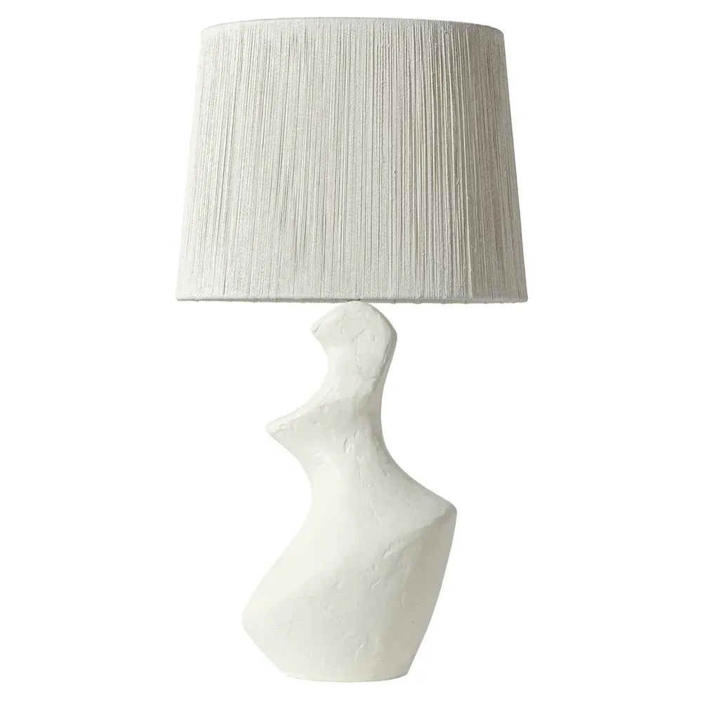 Kaden Bedside Table Lamp - White, Stonecast image