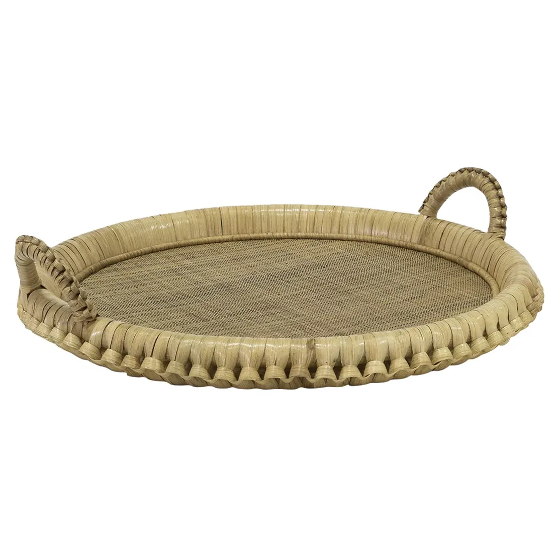 Kenis Round Tray - Brown, Rattan image