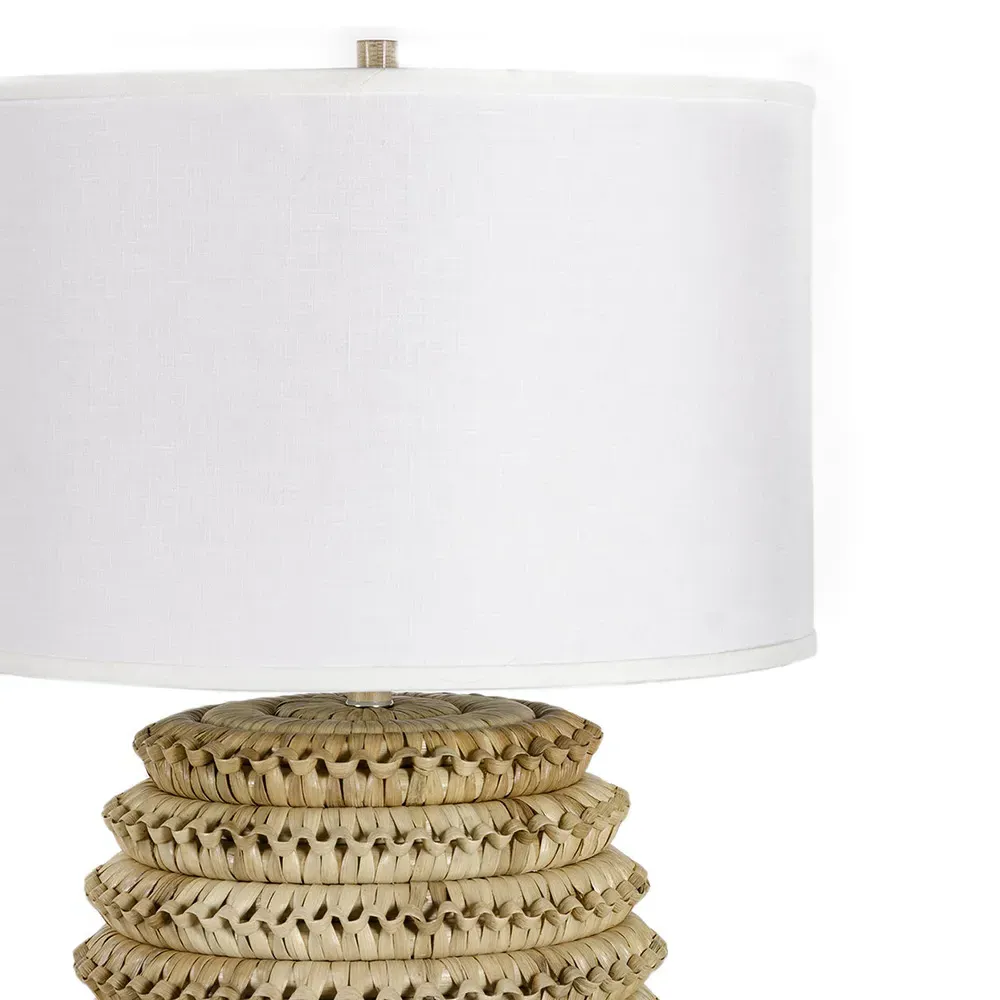 Kenis Table Lamp - Brown, Braided Rattan