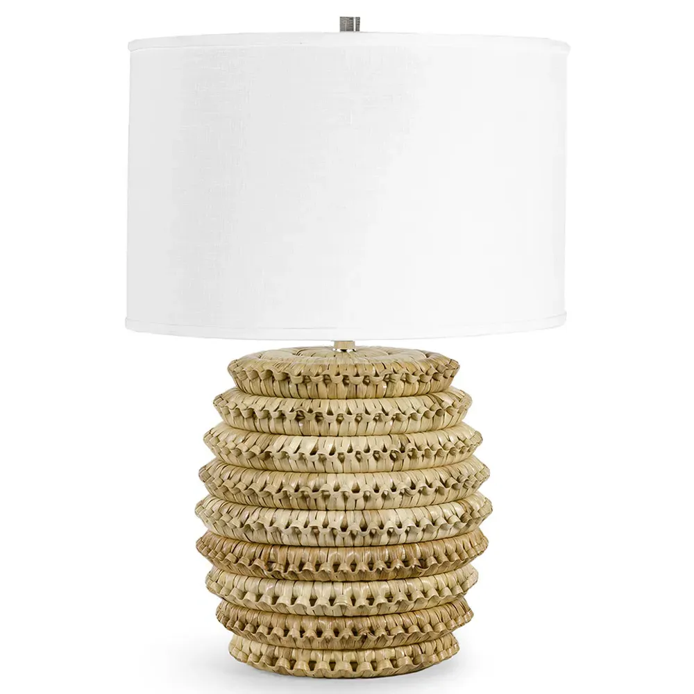 Kenis Table Lamp - Brown, Braided Rattan