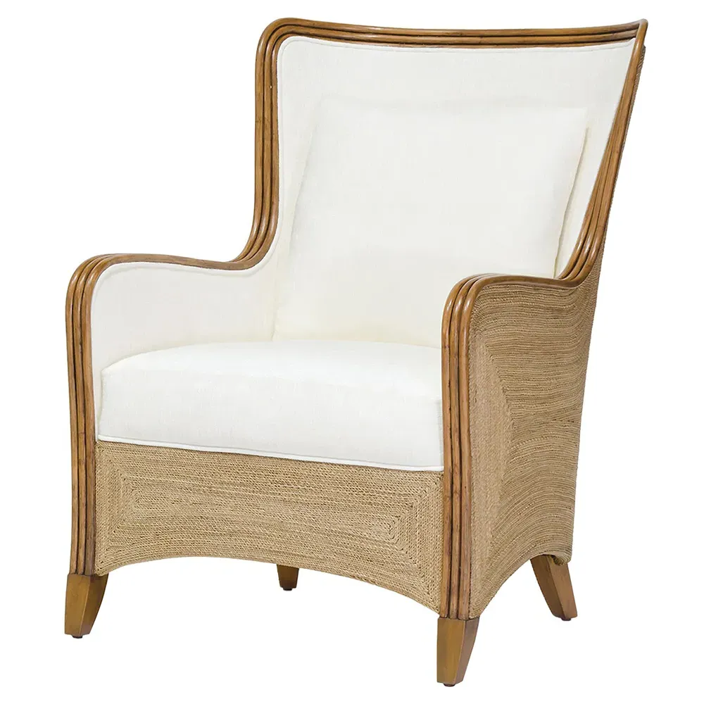 Kingston Wing Chair - Beige, Rattan image