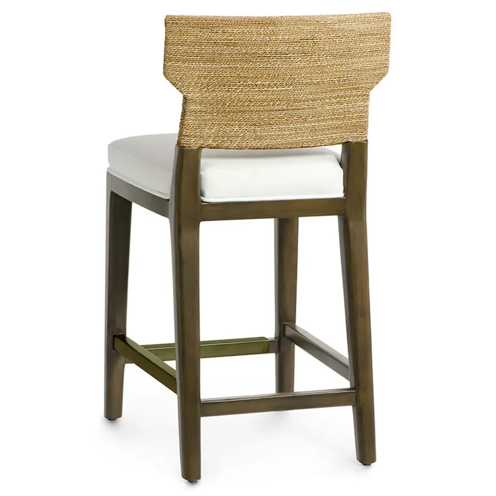 Kirby Counter Stool - White, Brown Rope