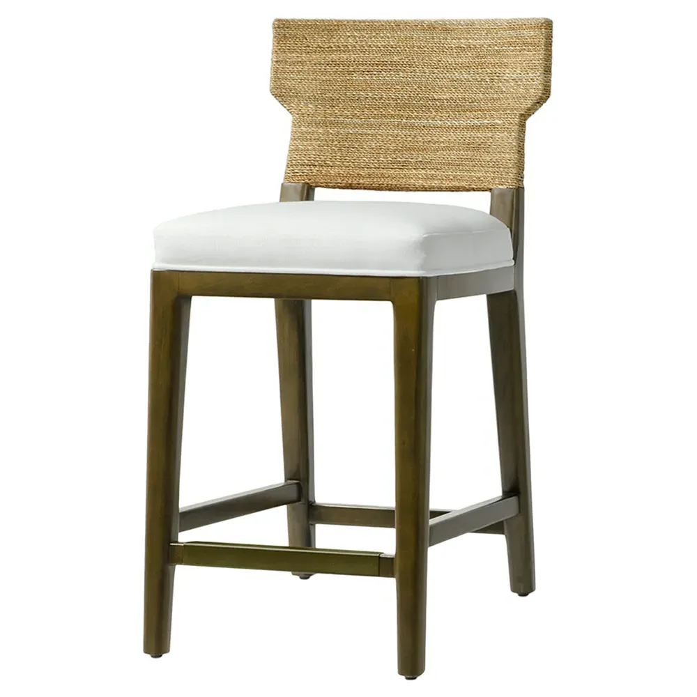 Kirby Counter Stool - White, Brown Rope image