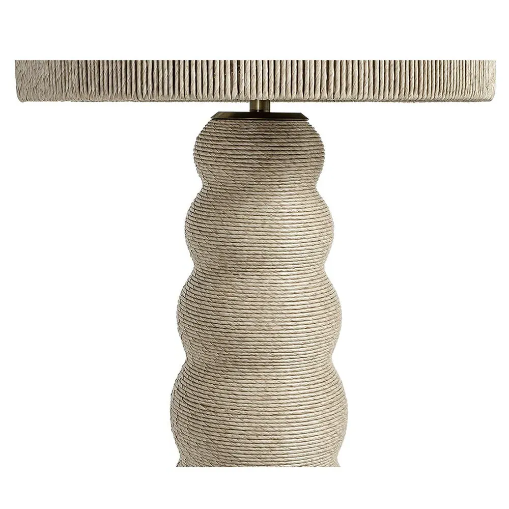 Kona Outdoor Floor Lamp - Beige, Synthetic Rattan