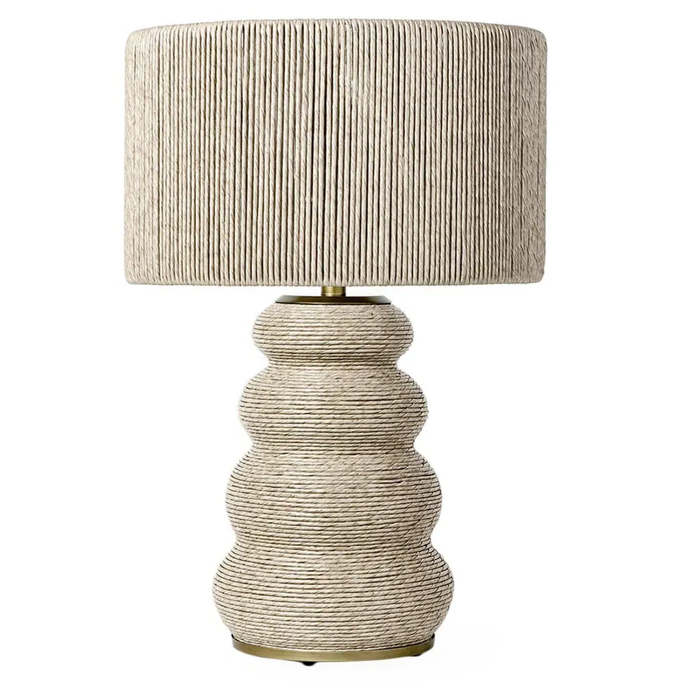 Kona Outdoor Table Lamp - Beige, Synthetic Rattan image