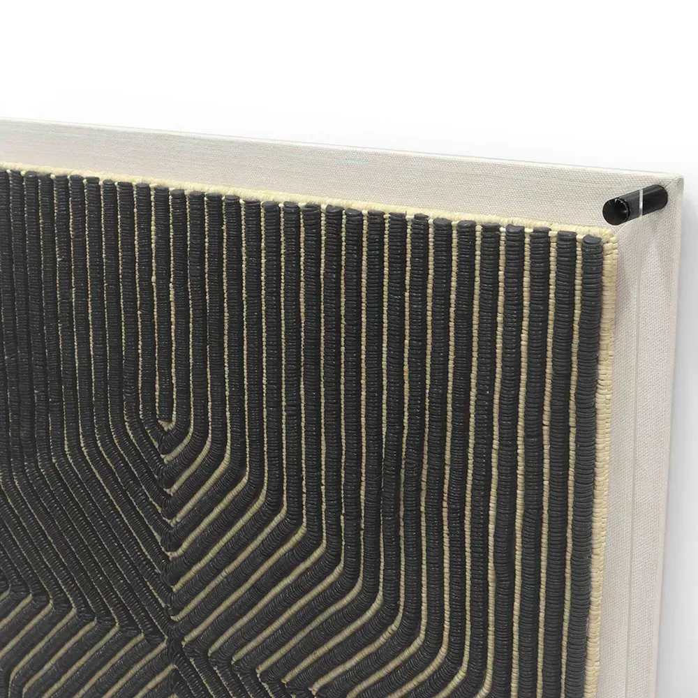 Kya Abstract Acrylic Frame Mixed Media - Black