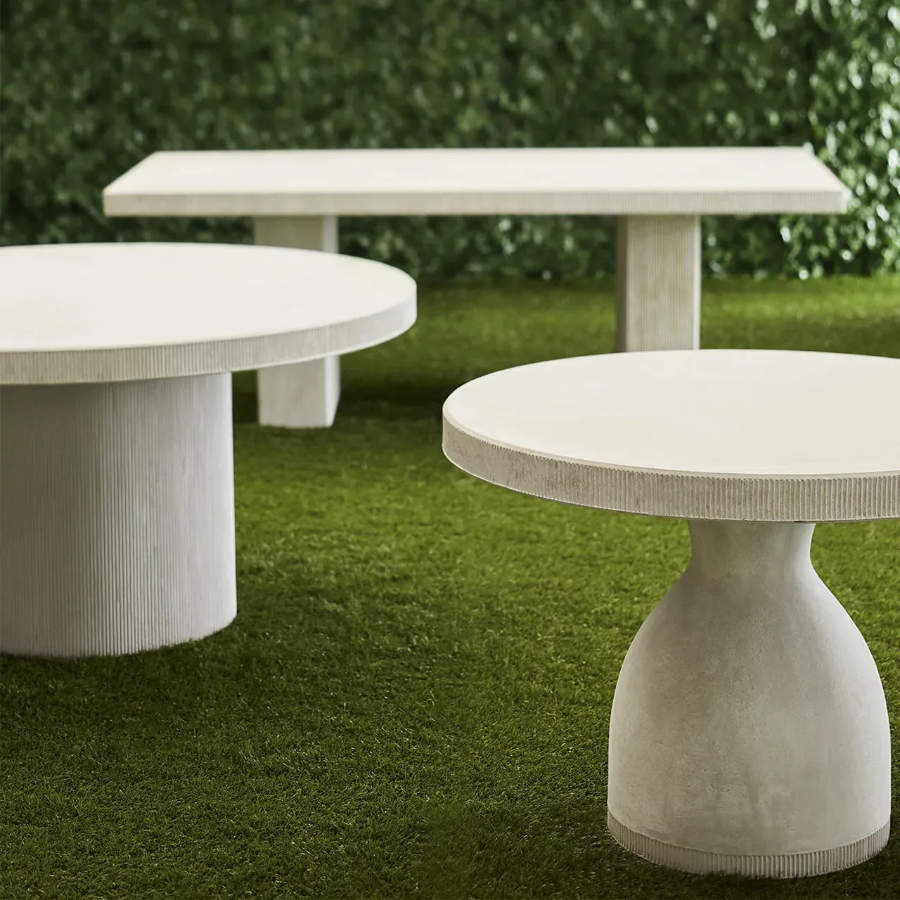 Largo Round Outdoor Dining Table - Grey, Stone