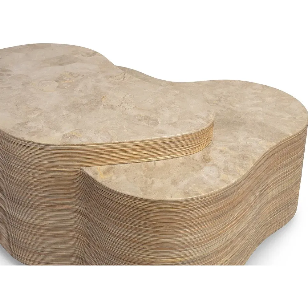 Levine Coffee Table - Brown, Rattan