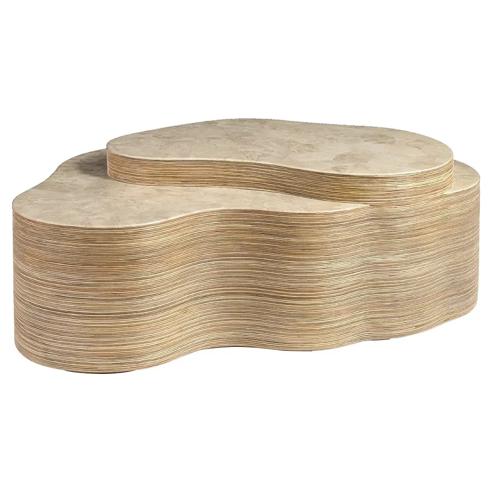 Levine Coffee Table - Brown, Rattan image