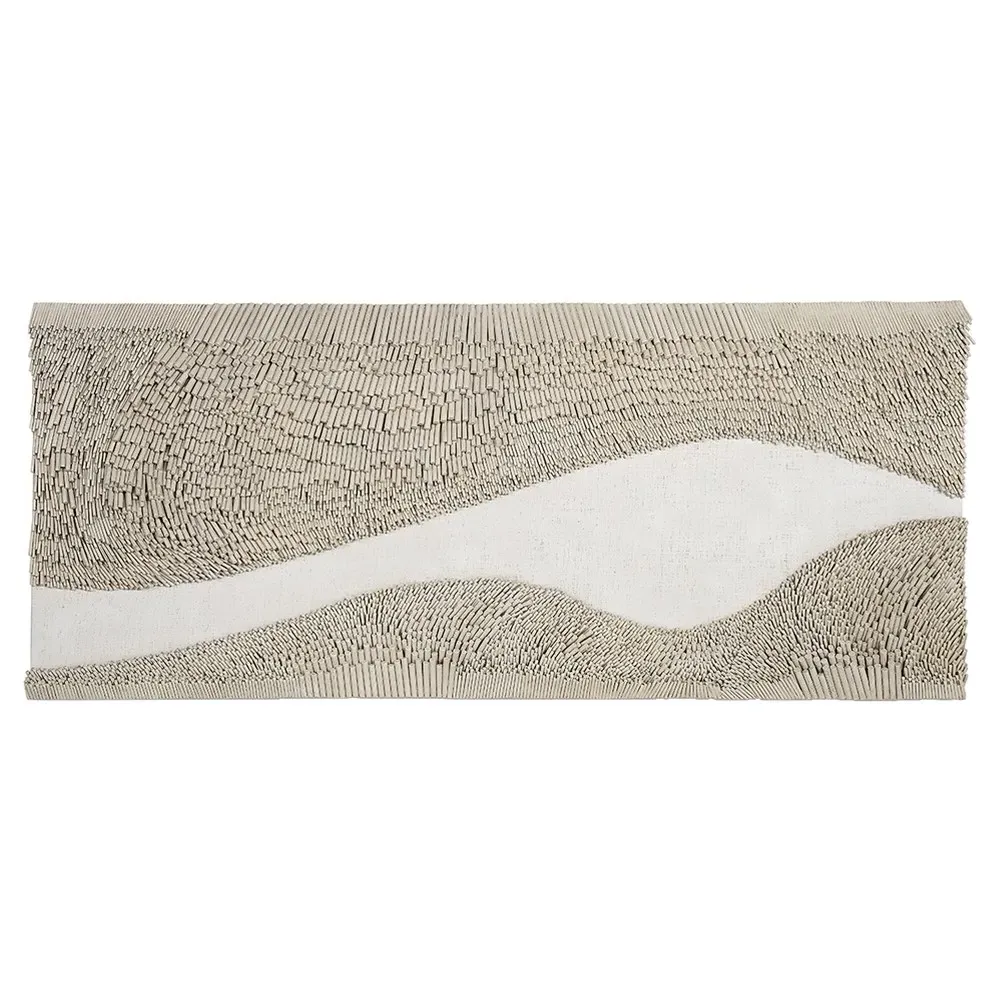 Lisbon Wave Rattan Wall Art - Light Taupe image